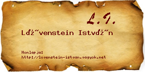 Lövenstein István névjegykártya